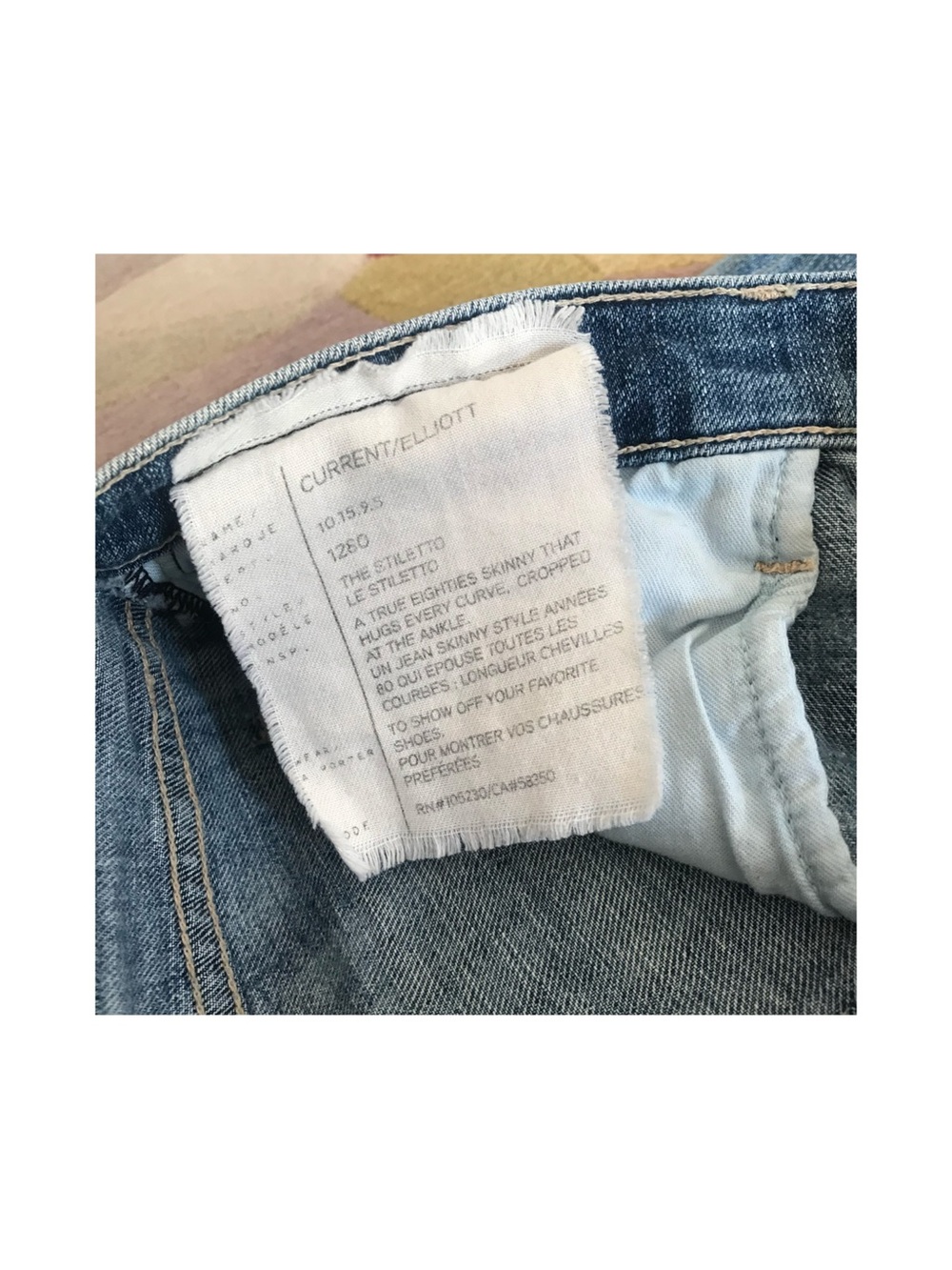 Current Elliott Paint Splatter Stiletto Jean Size 29 (Alt 28) - Picture 7 of 13